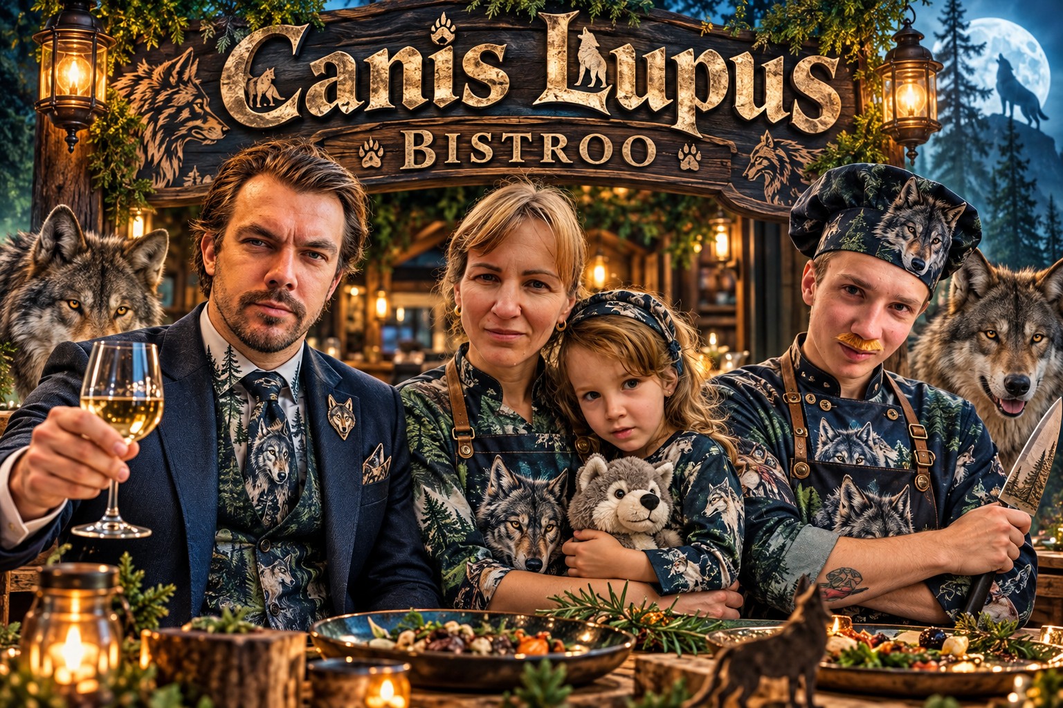 Canis Lupus Bistroo pere hunditeemalise bistroo laua ääres